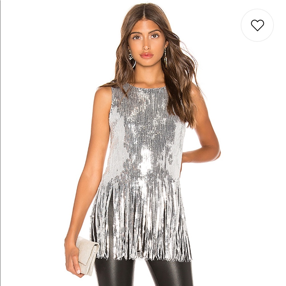 Sequin Top in Silver